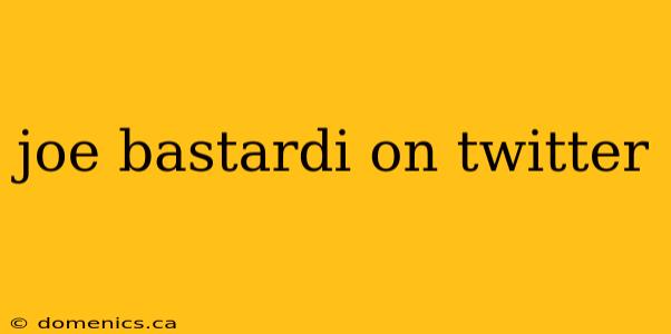 joe bastardi on twitter