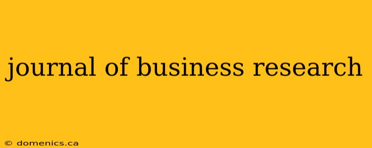 journal of business research