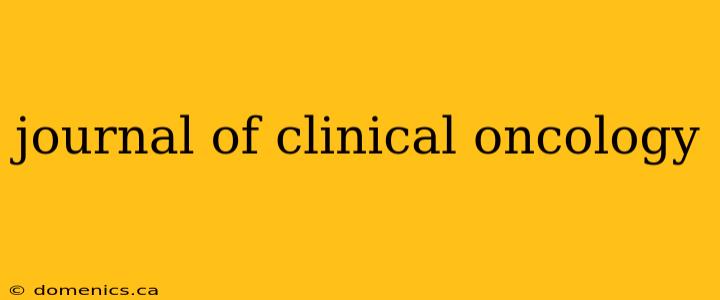 journal of clinical oncology