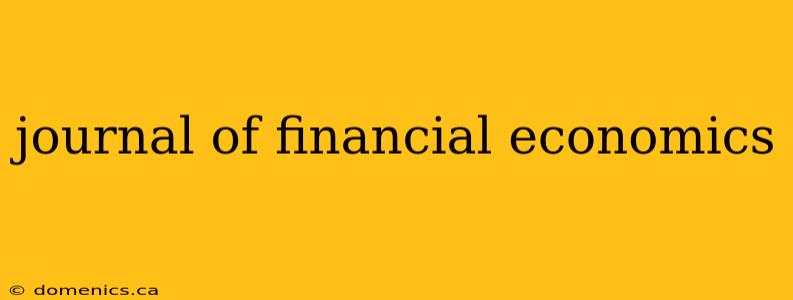 journal of financial economics