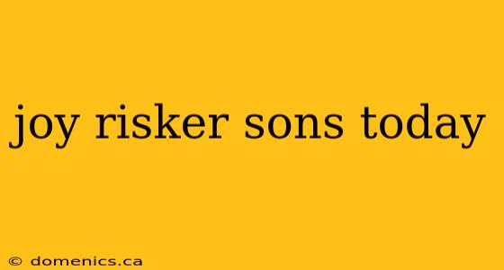 joy risker sons today