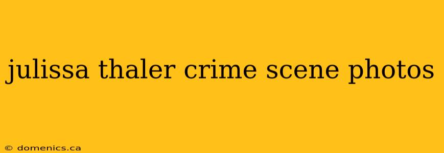 julissa thaler crime scene photos