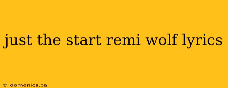 just the start remi wolf lyrics