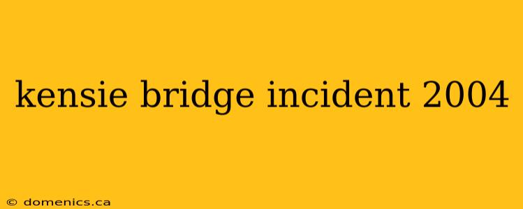 kensie bridge incident 2004