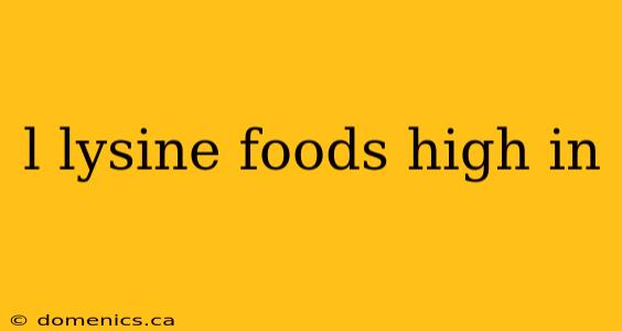 l lysine foods high in