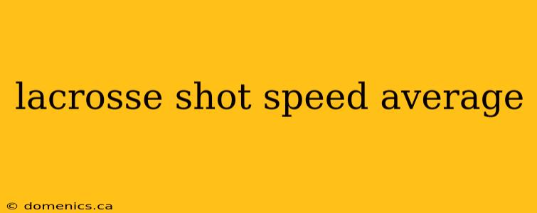 lacrosse shot speed average