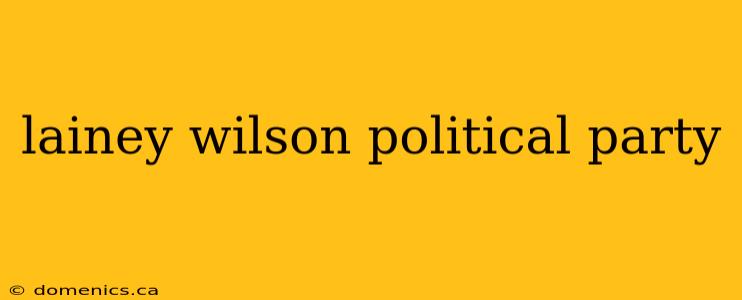 lainey wilson political party