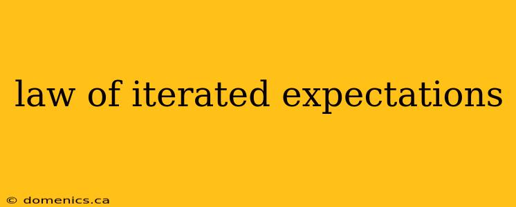 law of iterated expectations