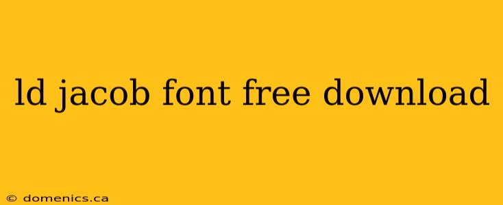 ld jacob font free download