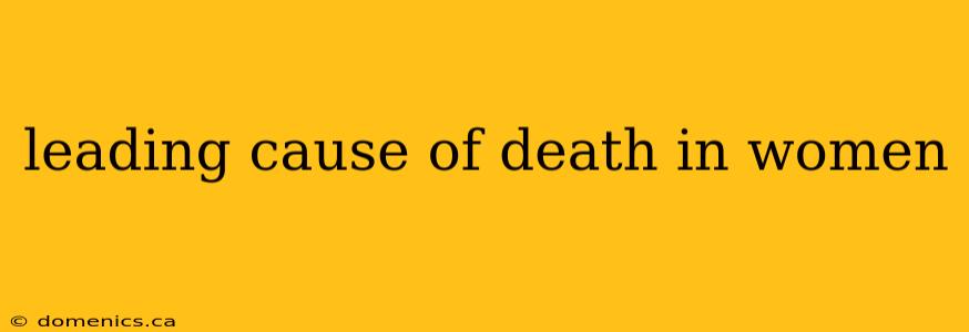 leading cause of death in women