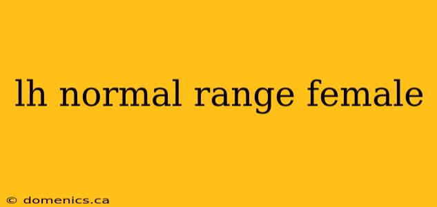 lh normal range female