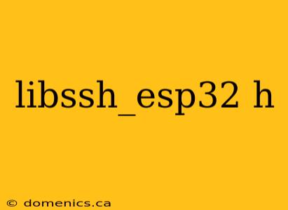 libssh_esp32 h