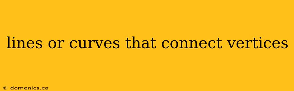 lines or curves that connect vertices