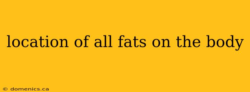 location of all fats on the body