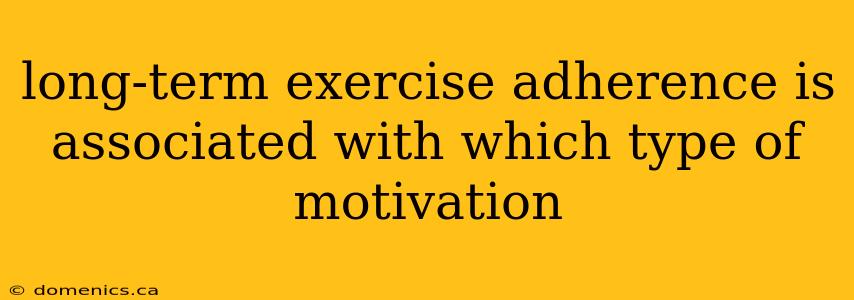 long-term exercise adherence is associated with which type of motivation