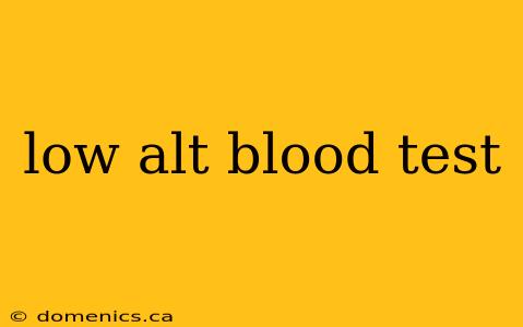 low alt blood test