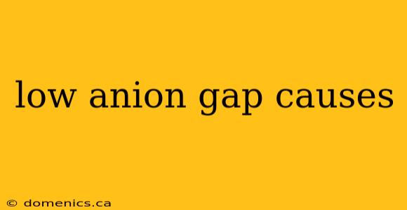 low anion gap causes