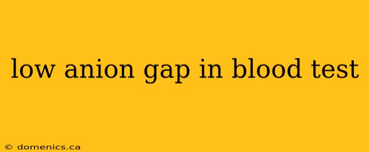 low anion gap in blood test