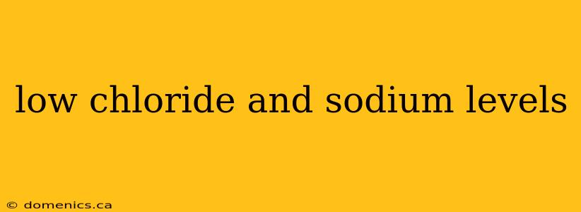 low chloride and sodium levels