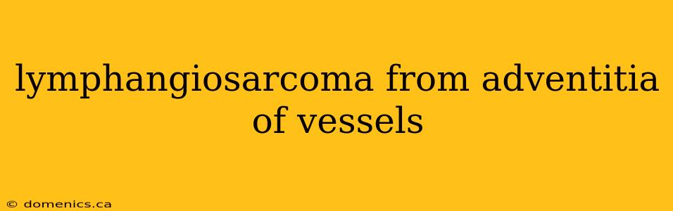 lymphangiosarcoma from adventitia of vessels