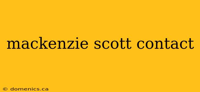 mackenzie scott contact