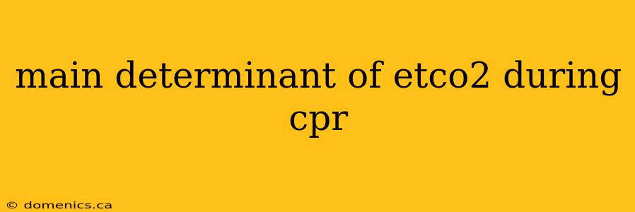 main determinant of etco2 during cpr