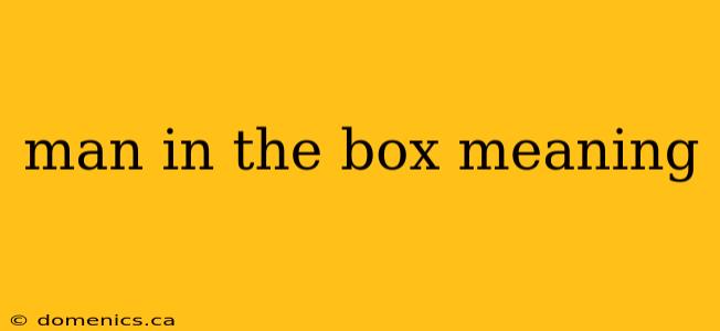 man in the box meaning