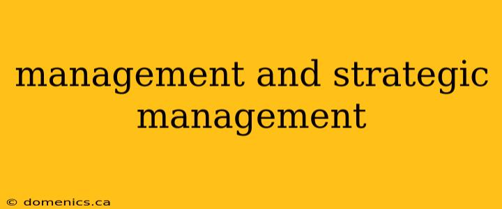 management and strategic management