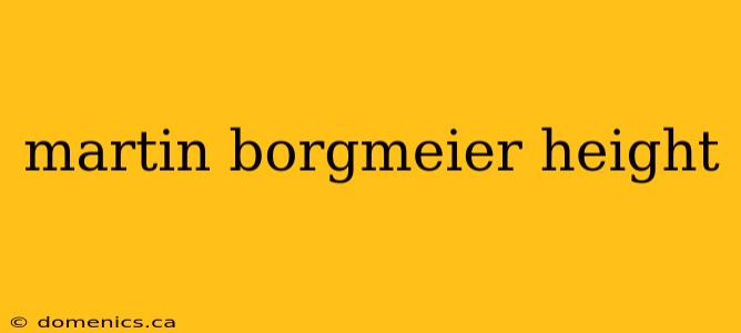 martin borgmeier height