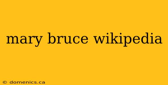 mary bruce wikipedia