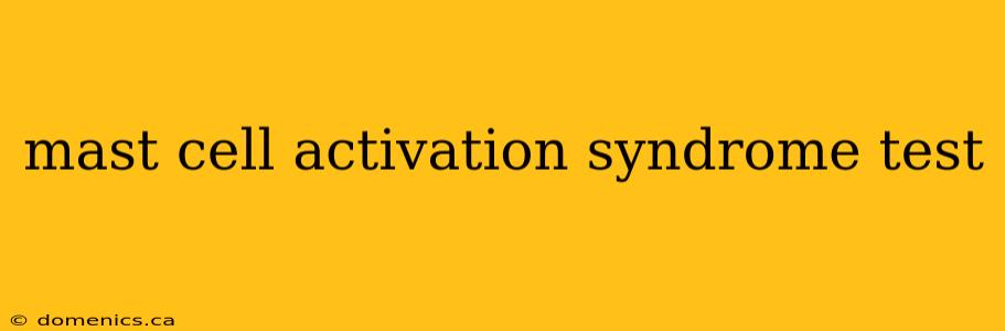 mast cell activation syndrome test