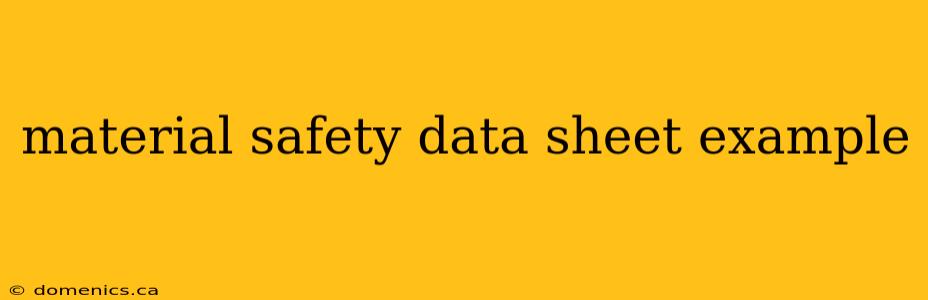 material safety data sheet example