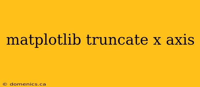 matplotlib truncate x axis