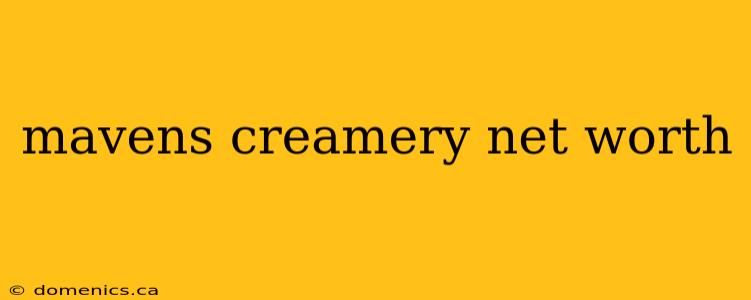 mavens creamery net worth