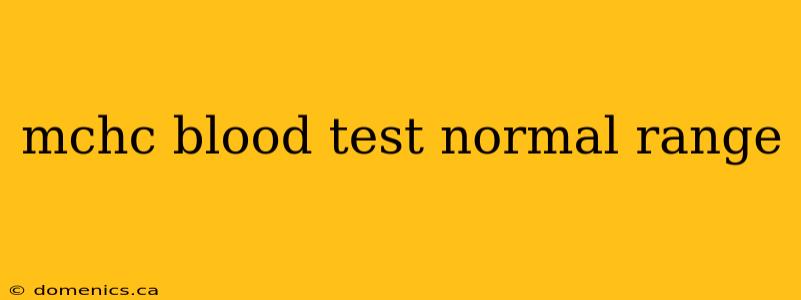 mchc blood test normal range