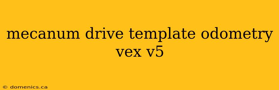 mecanum drive template odometry vex v5