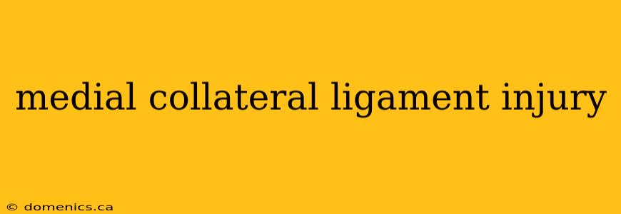 medial collateral ligament injury