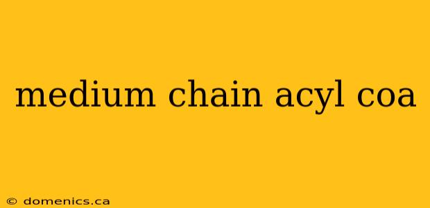 medium chain acyl coa