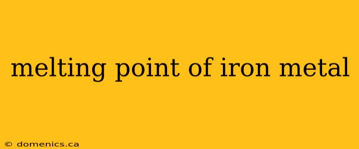 melting point of iron metal