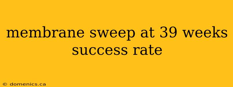 membrane sweep at 39 weeks success rate