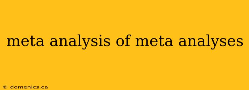 meta analysis of meta analyses