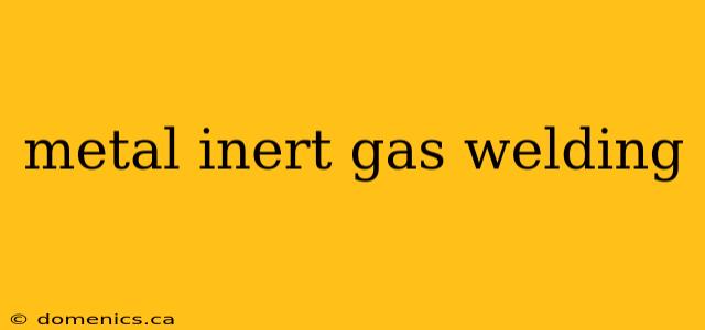 metal inert gas welding