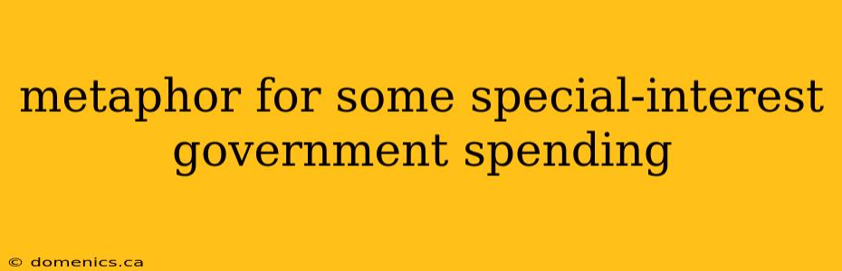 metaphor for some special-interest government spending