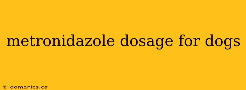 metronidazole dosage for dogs