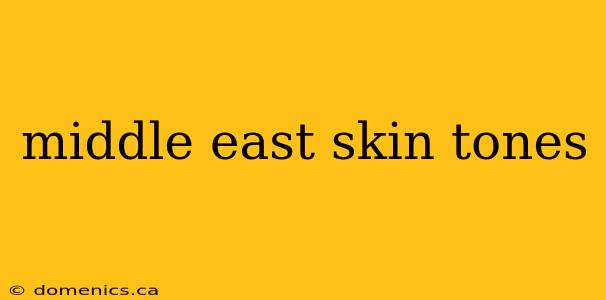 middle east skin tones