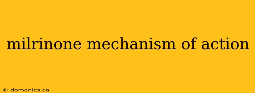 milrinone mechanism of action