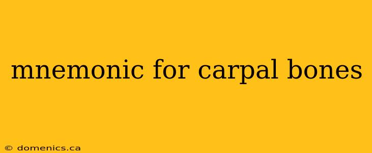 mnemonic for carpal bones