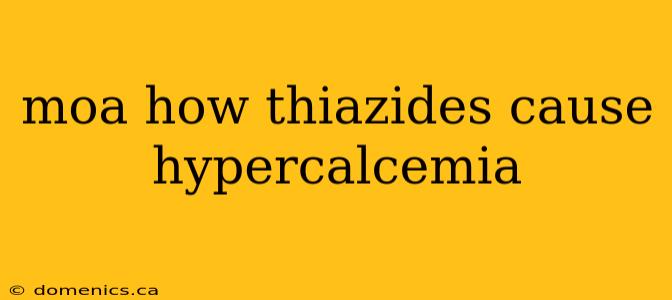 moa how thiazides cause hypercalcemia