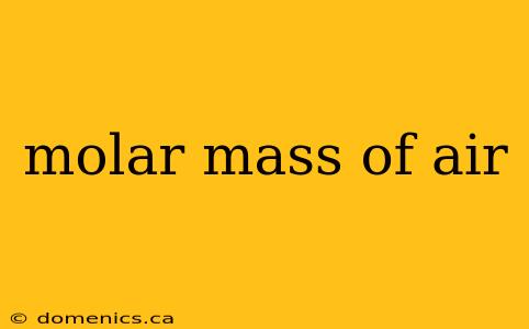 molar mass of air