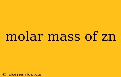 molar mass of zn